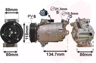 VAN WEZEL 3301k700 -  Компрессор, кондиционер